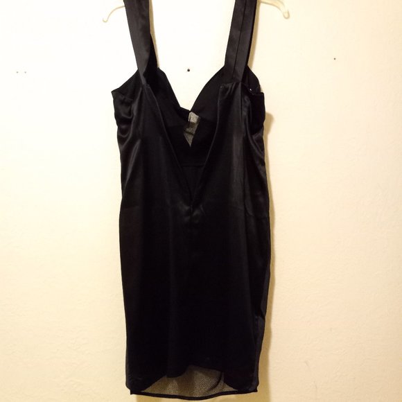 NWT Fleur Du Mal Silk Mesh Draped Dress Size 4 90s Femme Fatale Dark Princess - Picture 8 of 15